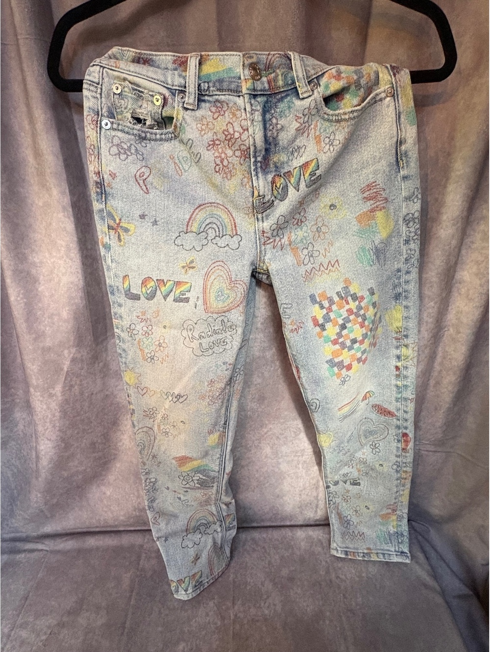 American Eagle Pride Super High Waist Straight Ankle Jeans 000 Short